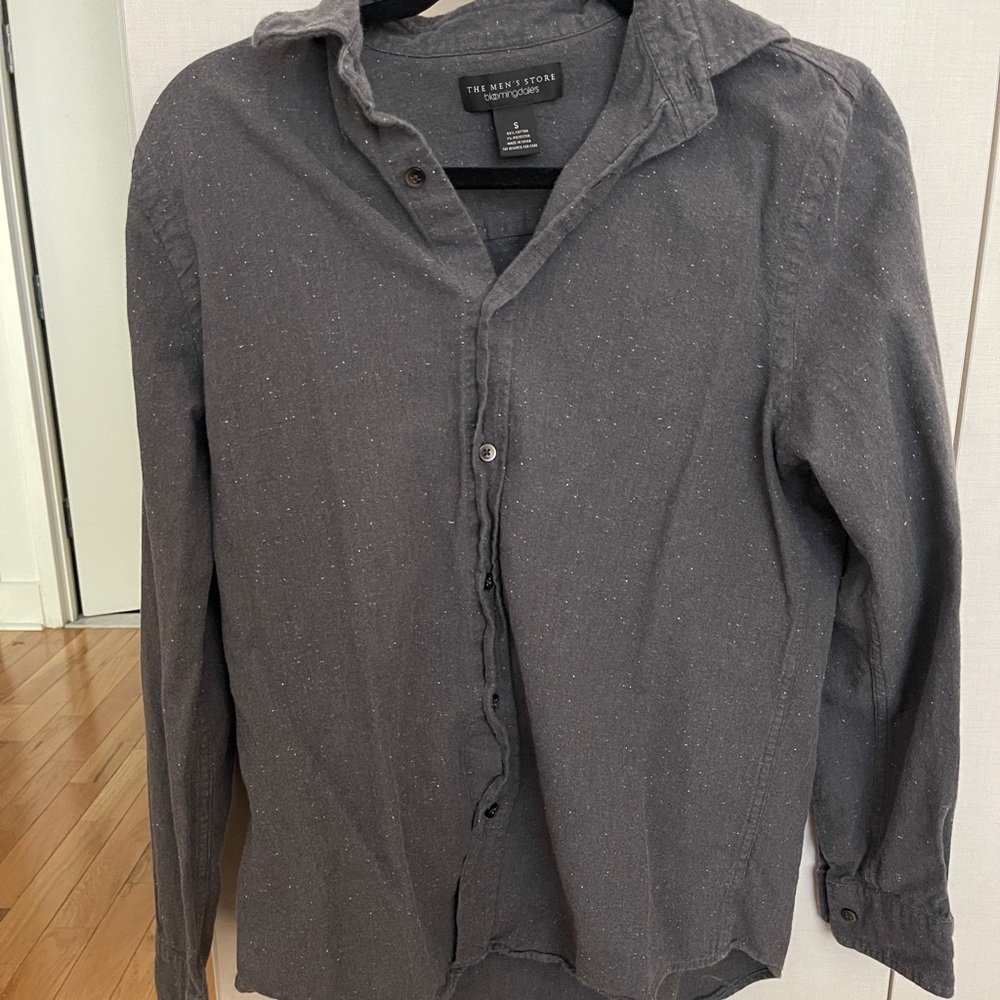 The Men’s Store by Bloomingdales speckled gray button down shirt